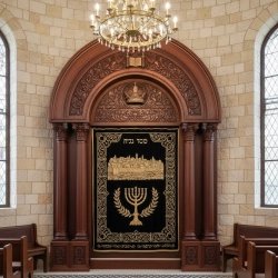 Elegant Handcrafted Mahogany Aron Kodesh from Mulyoharjo Furniture Indonesia