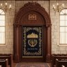 Majestic Mulyoharjo Hand-Carved Mahogany Aron Kodesh for Sacred Spaces
