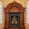 Mulyoharjo Hand-Carved Mahogany Aron Kodesh Exquisite Torah Ark for Sacred Spaces