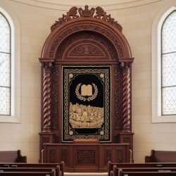 Exquisite Hand-Carved Mahogany Aron Kodesh by Mulyoharjo Furniture Indonesia