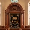 Majestic Hand-Carved Mahogany Aron Kodesh by Mulyoharjo for Sacred Spaces