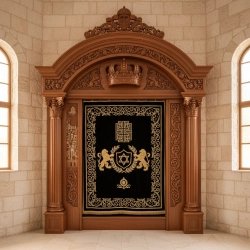 Elegant Handcrafted Mahogany Aron Kodesh from Mulyoharjo Furniture Indonesia