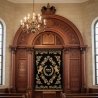 Exquisite Handcrafted Mulyoharjo Mahogany Wood Aron Kodesh Sacred Torah Ark