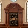 Exquisite Mulyoharjo Mahogany Wood Aron Kodesh Handcrafted Torah Ark for Sacred Spaces