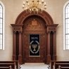 Majestic Hand-Carved Mahogany Wood Aron Kodesh Torah Ark by Mulyoharjo Furniture Indonesia