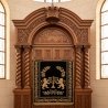 Exquisite Hand-Carved Mahogany Wood Aron Kodesh Torah Ark by Mulyoharjo Furniture