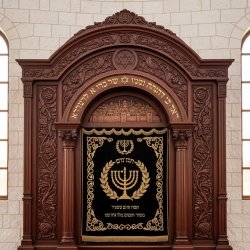 Timeless Handcarved Mahogany Aron Kodesh by Mulyoharjo Furniture Indonesia