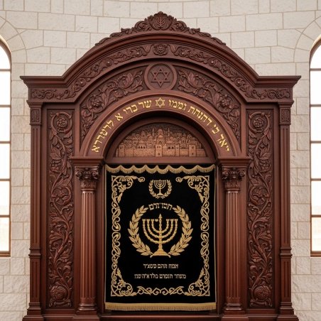 Timeless Handcarved Mahogany Aron Kodesh by Mulyoharjo Furniture Indonesia