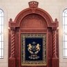 Majestic Hand-Carved Mahogany Aron Kodesh Torah Ark by Mulyoharjo Furniture