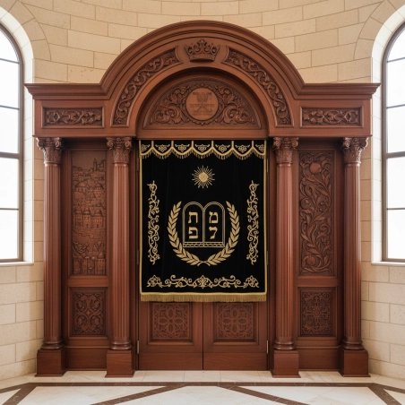 Exquisite Handcrafted Mahogany Wood Aron Kodesh Torah Ark from Mulyoharjo Furniture Indonesia