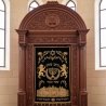 Regal Hand-Carved Mahogany Aron Kodesh Torah Ark by Mulyoharjo Furniture Indonesia