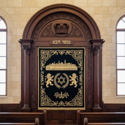 Exquisite Handcrafted Mahogany Aron Kodesh from Mulyoharjo Furniture Indonesia