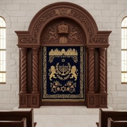 Elegant Handcrafted Mahogany Aron Kodesh from Mulyoharjo Furniture Indonesia