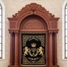 Majestic Hand-Carved Mahogany Aron Kodesh for Sacred Spaces by Mulyoharjo