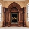 Majestic Mulyoharjo Hand-Carved Mahogany Aron Kodesh for Sacred Spaces