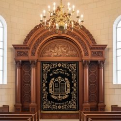 Magnificent Handcarved Mahogany Aron Kodesh Torah Ark by Mulyoharjo Furniture Indonesia