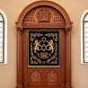 Exquisite Hand-Carved Mahogany Wood Aron Kodesh Torah Ark by Mulyoharjo Furniture