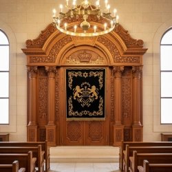 Exquisite Handcrafted Mahogany Aron Kodesh by Mulyoharjo Furniture Indonesia