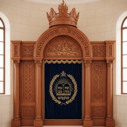 Elegant Handcrafted Mahogany Aron Kodesh from Mulyoharjo Furniture Indonesia