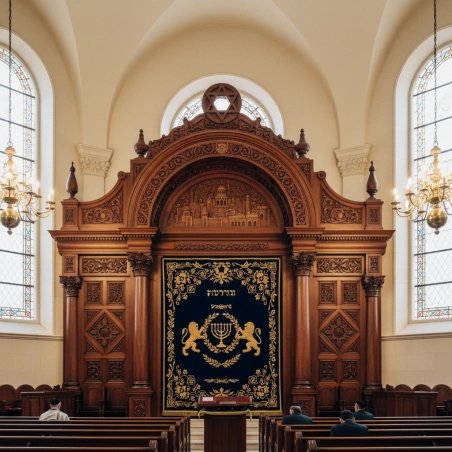 Elegant Handcrafted Mahogany Aron Kodesh from Mulyoharjo Furniture Indonesia