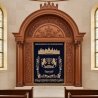 Exquisite Hand-Carved Mahogany Wood Aron Kodesh Torah Ark by Mulyoharjo Furniture