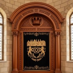 Elegant Handcrafted Mahogany Aron Kodesh from Mulyoharjo Furniture Indonesia