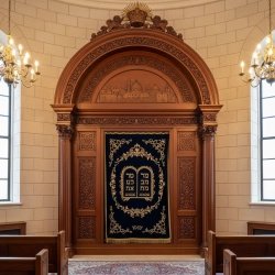 Exquisite Hand Carved Mahogany Aron Kodesh from Mulyoharjo Furniture Indonesia