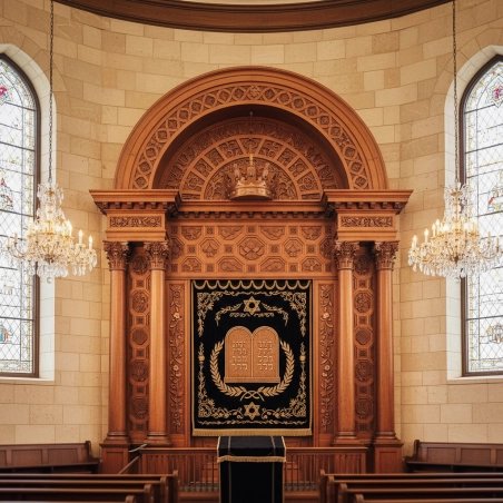 Exquisite Hand-Carved Mahogany Aron Kodesh a Spiritual Masterpiece by Mulyoharjo Furniture Indonesia