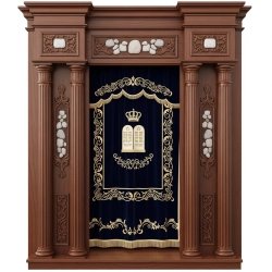 Regal Handcrafted Mahogany Aron Kodesh a Sacred Masterpiece by Mulyoharjo Furniture Indonesia