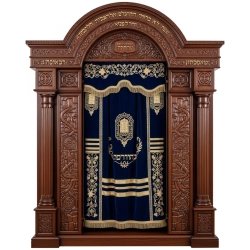 Magnificent Hand-Carved Mahogany Aron Kodesh Torah Ark by Mulyoharjo Furniture Indonesia