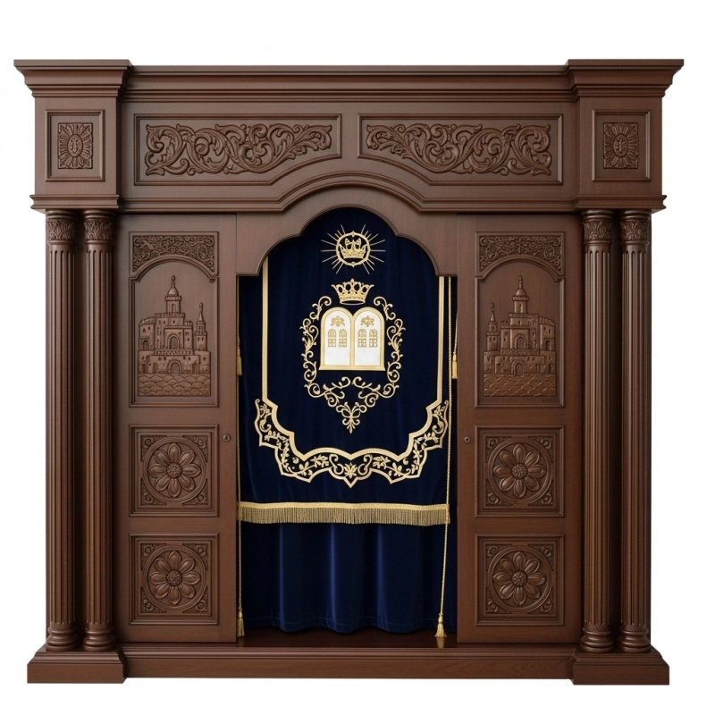 Magnificent Handcrafted Mahogany Wood Kayu Mahoni Aron Kodesh Torah Ark by Mulyoharjo Furniture