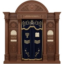 Exquisite Handcrafted Mahogany Aron Kodesh Torah Ark by Mulyoharjo Furniture