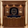 Majestic Mulyoharjo Hand-Carved Mahogany Wood Aron Kodesh Torah Ark