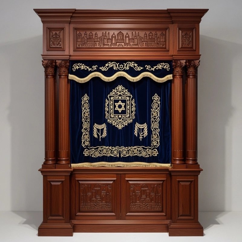 Elegant Handcrafted Mahogany Aron Kodesh from Mulyoharjo Furniture Indonesia