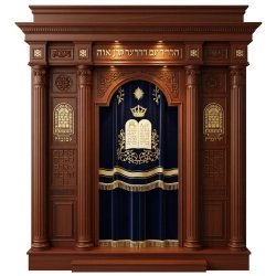 Majestic Mulyoharjo Mahogany Aron Kodesh Handcrafted for Sacred Spaces