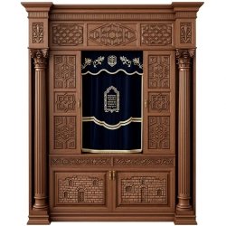 Exquisite Mulyoharjo Mahogany Wood Aron Kodesh Torah Ark Handcrafted for Sacred Spaces