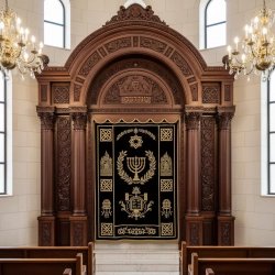 Elegant Handcrafted Mahogany Aron Kodesh from Mulyoharjo Furniture Indonesia