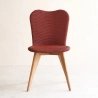 Teak and Rope Dining Chair Red