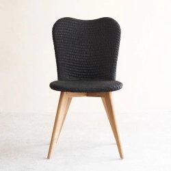 Wooden Teak and Rope Dining Chairs Black, Mulyoharjo Furniture Supplier