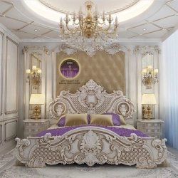 French Painted Bed Furniture Supplier Mulyoharjo