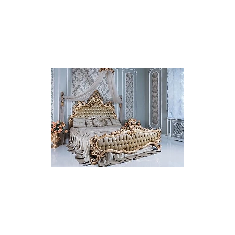 Timeless luxury carved and painted bed designs Mulyoharjo Furniture Export