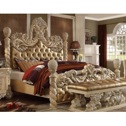 Classic hand-carved royal bed Mulyoharjo Furniture White-Label