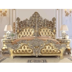 Royal classic bed with intricate carvings Mulyoharjo Furniture Wholesaler