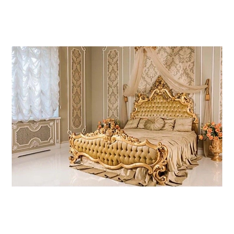 Carved furniture painted bed Mulyoharjo Furniture Project Supplier
