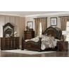 Painted wooden bed with carvings Mulyoharjo Furniture Wholesale
