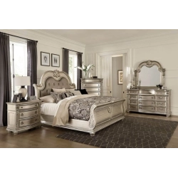 Custom luxury carved bed in classic painted style Mulyoharjo Furniture Vila