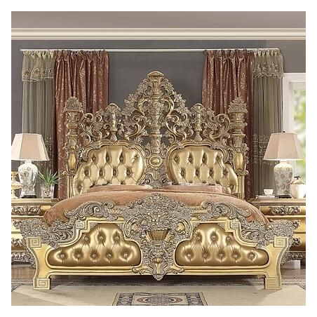 Intricately carved royal wooden bed in classic style Mulyoharjo Furniture Wholesale