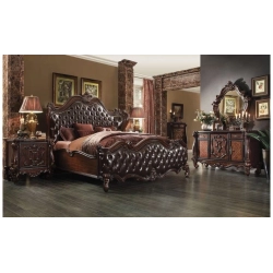 Elegant painted bed with classic carvings Mulyoharjo Furniture Hospitality