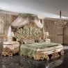 Classic carved bed with hand-painted accents Mulyoharjo Furniture Wholesale