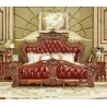 Painted classic carved wooden bed Mulyoharjo Furniture Hospitality